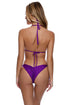 Luli Fama Purple Ocean Seamless Ruched Back Brazilian Tie Side Bottom
